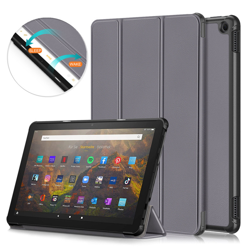 Kindle Tablet Accessories - แท็บเล็ตสําหรับAmazon Fire HD 10 2023 พับPUหนังพลาสติกแม่เหล็กสําหรับFire