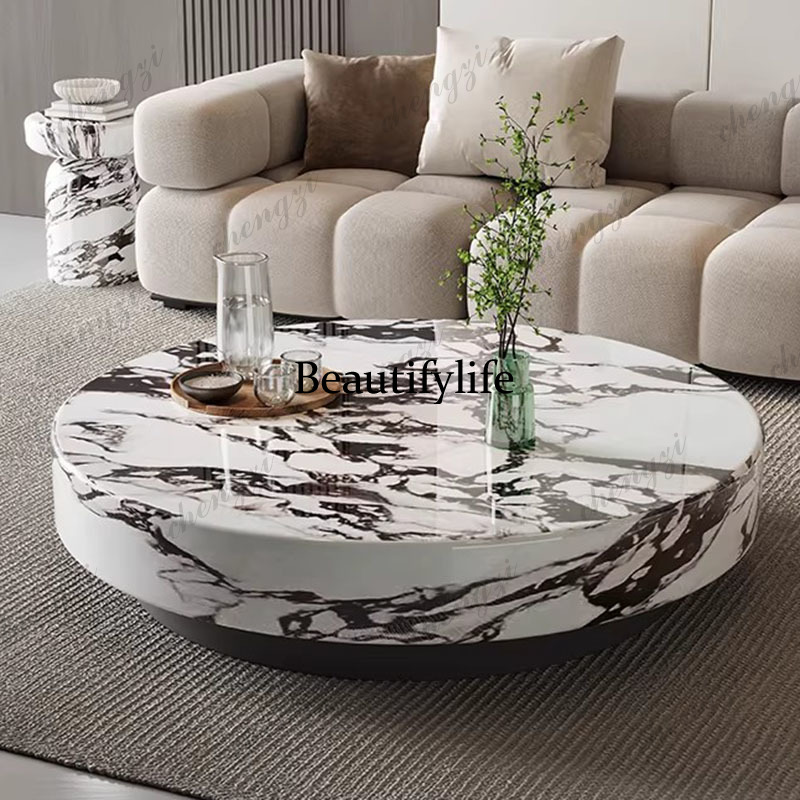Unique Table Accessories - โต๊ะกาแฟทรงกลมสไตล์โมเดิร์นสวยงาม อุปกรณ์เสริมสำหรับโต๊ะอาหาร โต๊ะข้างสไตล์โบราณ ประหยัดพื้นที่ ดีไซน์โดดเด่น