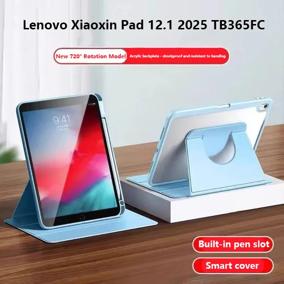 Cidea Tablet Accessories - 360 ° เคสอะคริลิคแบบหมุนได้สำหรับ Lenovo Xiaoxin Pad