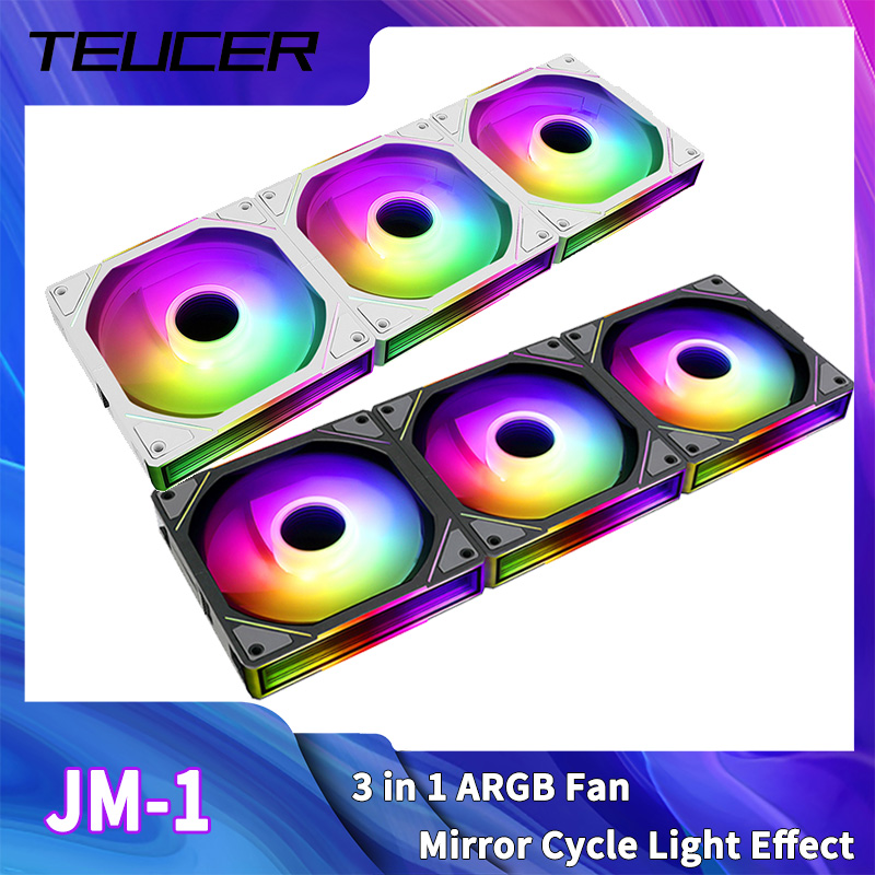 Tablet Accessories Aesthetic - TEUCER JM-1 พัดลมคอมพิวเตอร์ ARGB Mirror Cycle