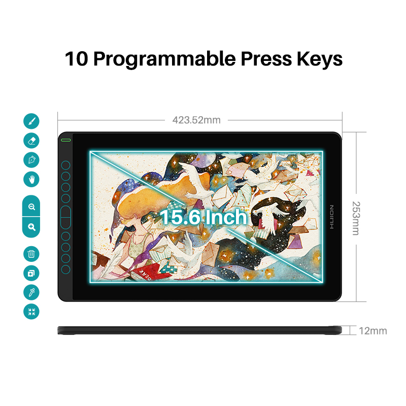 HUION Kamvas 12 จอภาพวาดขนาด 1 - Huion Tablet Accessories บทวิจารณ์และราคา