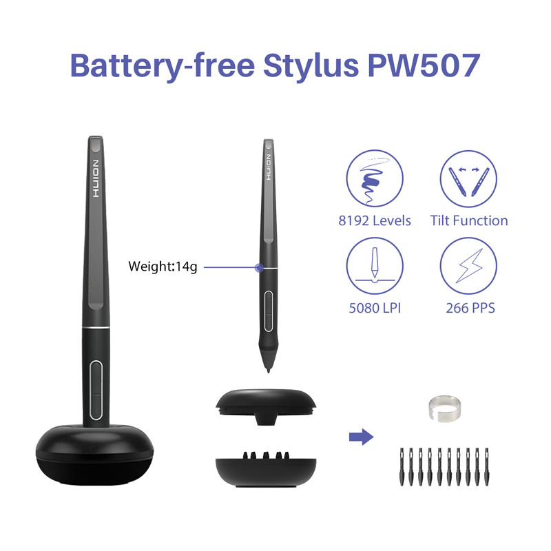 Huion Kamvas Pro 16ปากกาวาดแท็ - Huion Tablet Accessories บทวิจารณ์และราคา