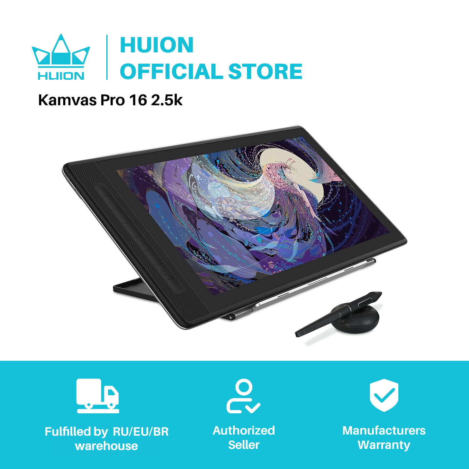 HUION kamvas Pro 16 2.5K QHD แ - Huion Tablet Accessories บทวิจารณ์และราคา